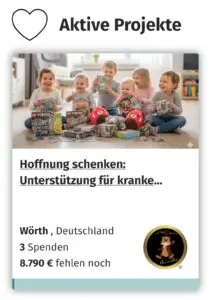 Spendenaktion auf Betterplace für unsere Kinderhilfe in der Südpfalz