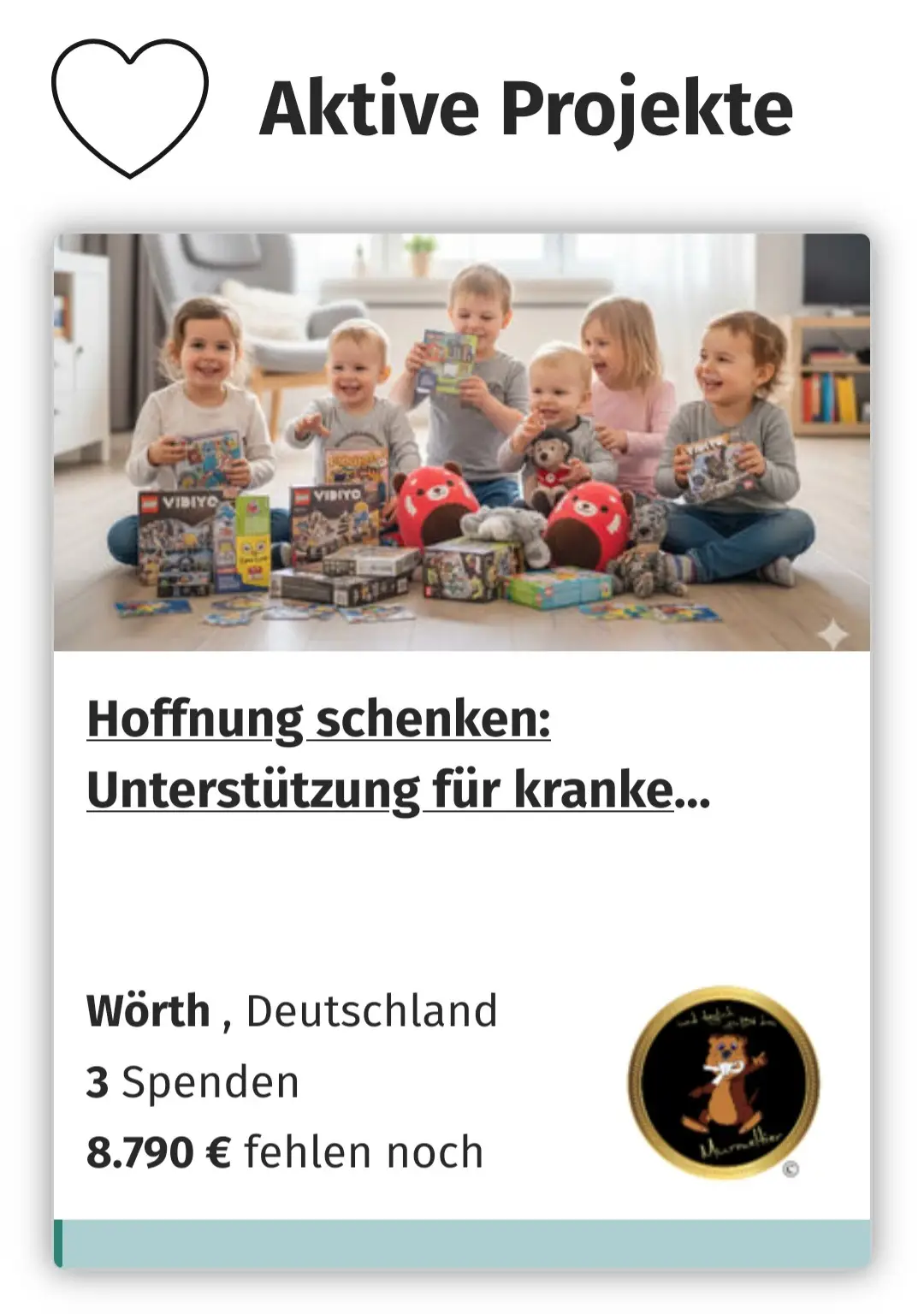 Spendenaktion auf Betterplace für unsere Kinderhilfe in der Südpfalz